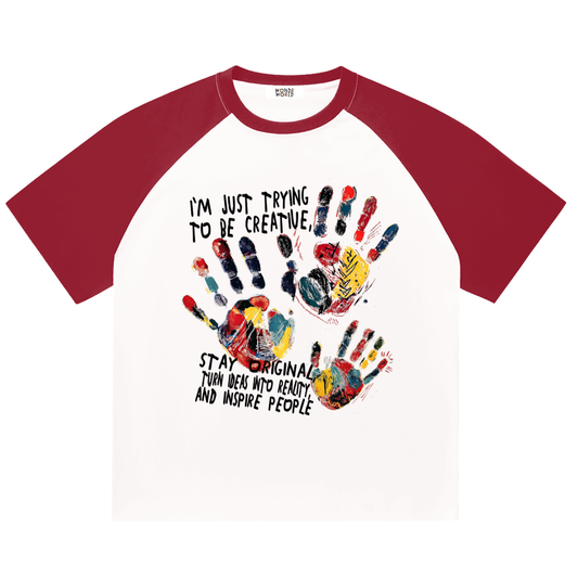 Be Creative Blocked Raglan Sleeve Shirt