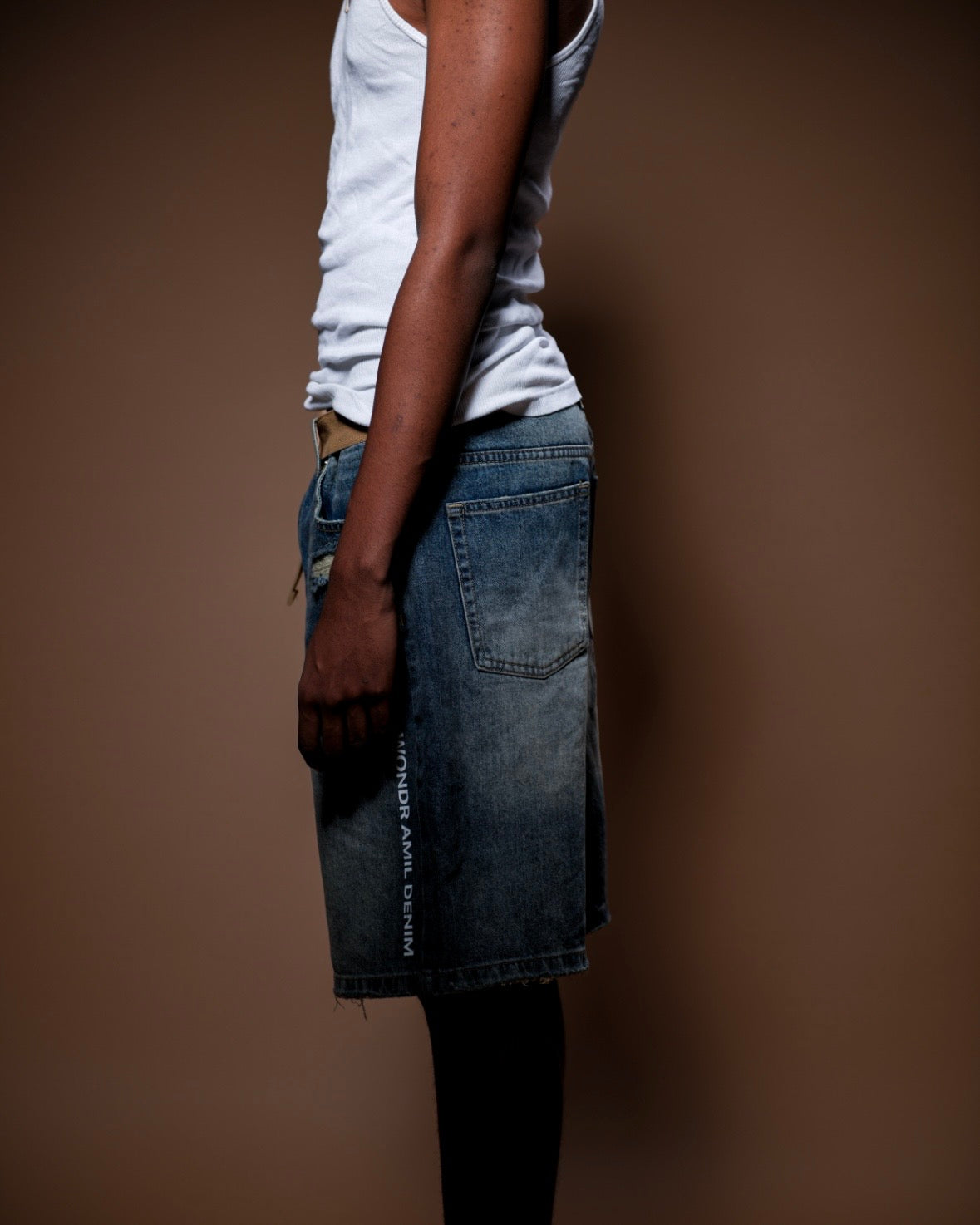 Wondr Faded Distressed Baggy Denim Shorts