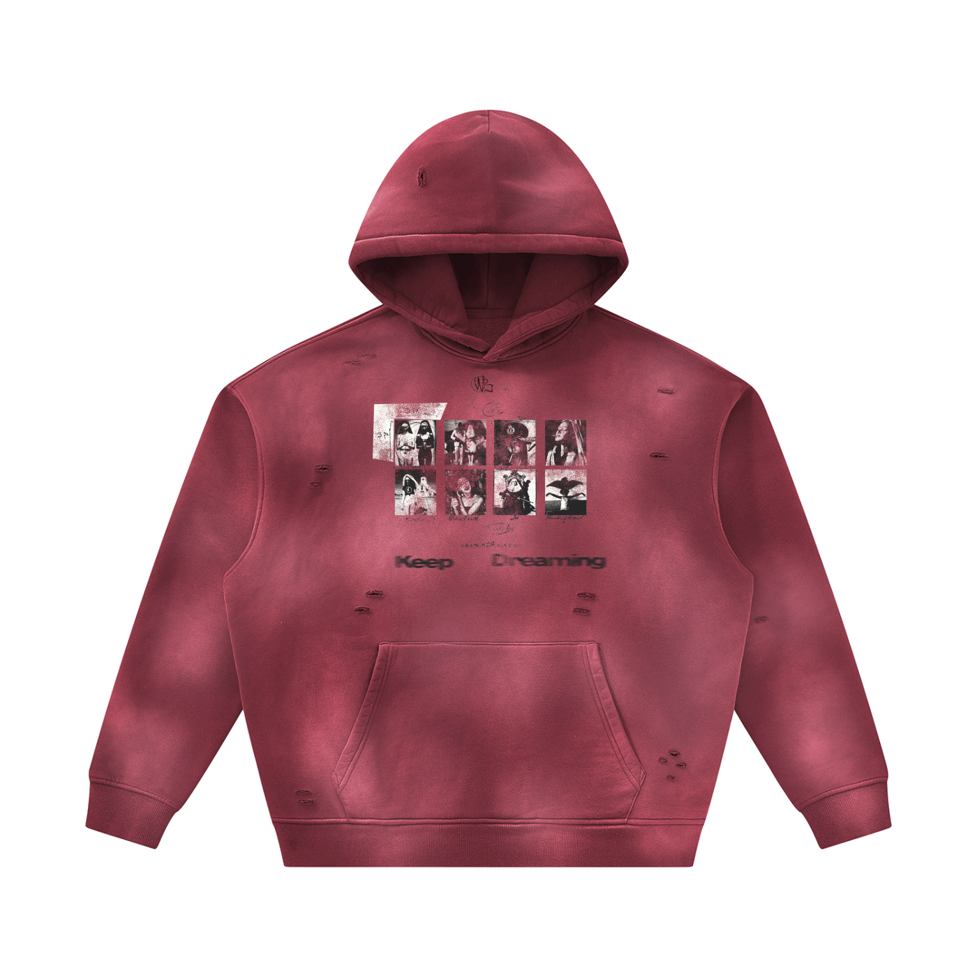 Sunfade distressed photobook Hoodie