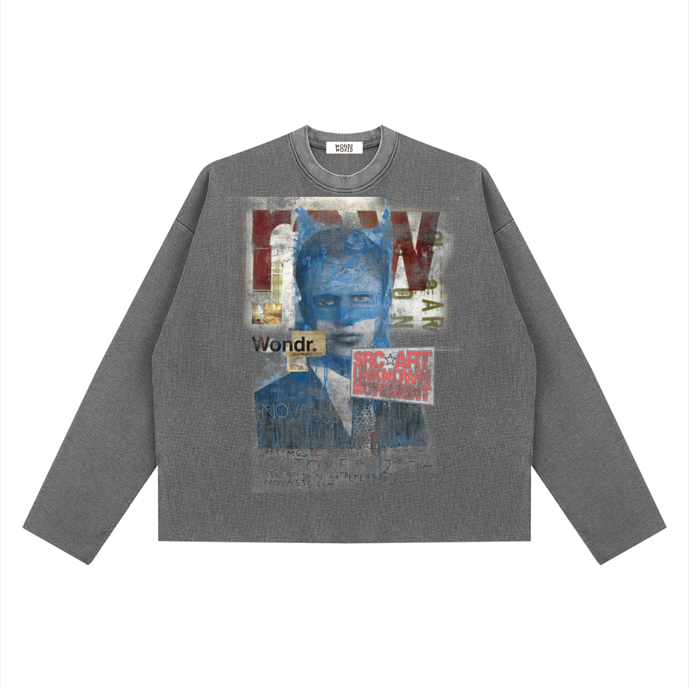RAW Lost Archive Vintage Wash Boxy Waffle Long Sleeve Shirt