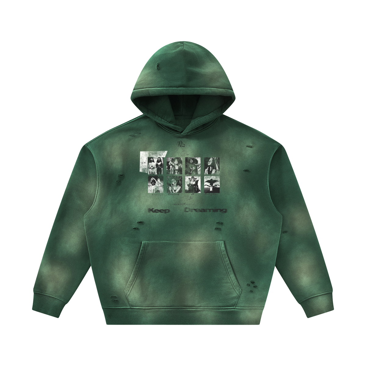 Sunfade distressed photobook Hoodie