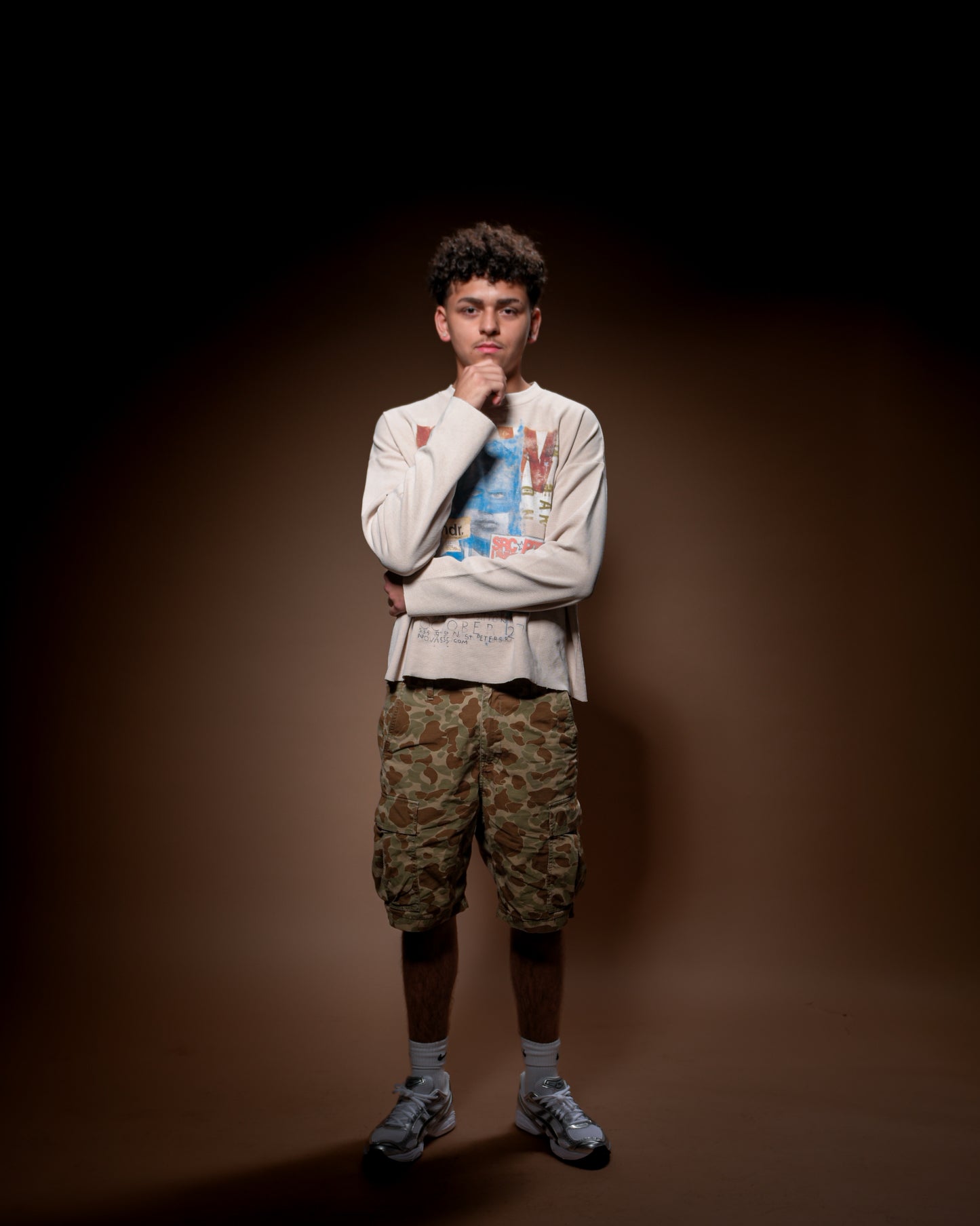 RAW Lost Archive Vintage Wash Boxy Waffle Long Sleeve Shirt
