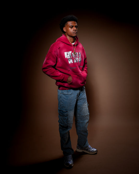Sunfade distressed photobook Hoodie