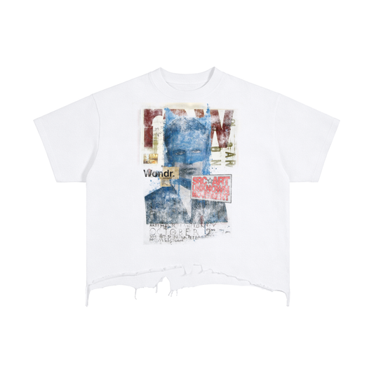 RAW Batman Vintage Wash Boxy Distressed Shirt