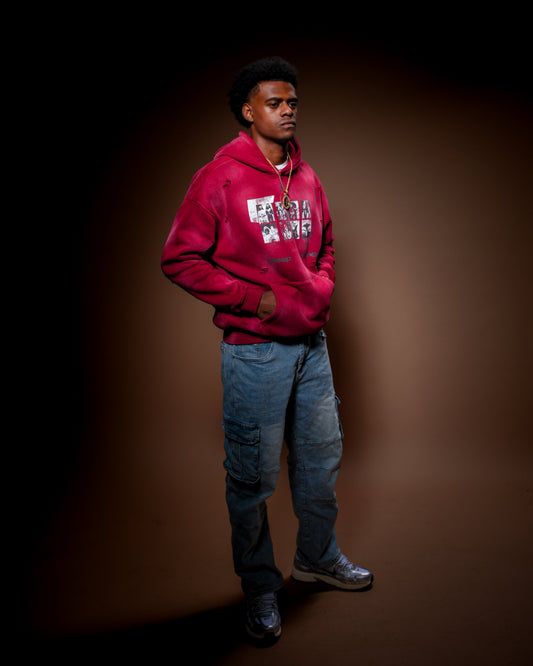 Sunfade distressed photobook Hoodie